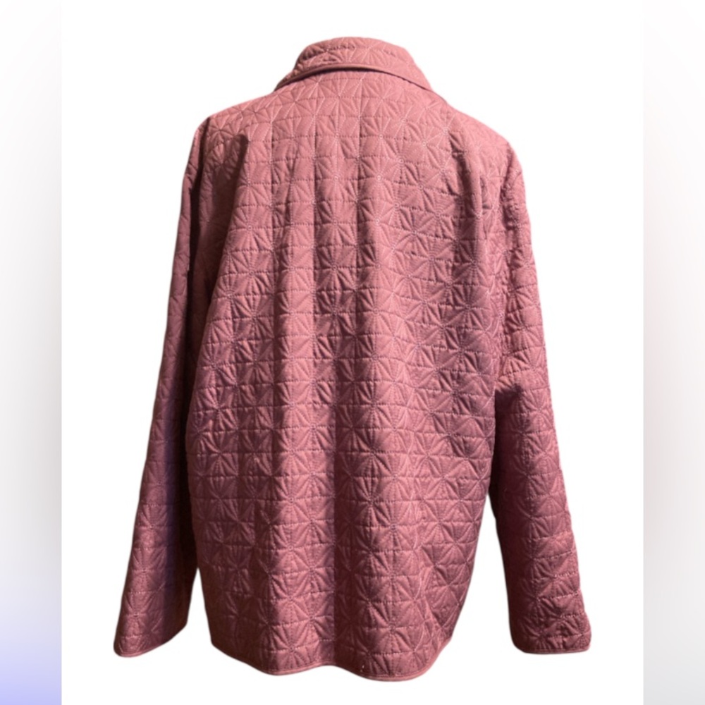 Alfred Dunner Quilted Mauve Puffer Jacket - Picture 5 of 7